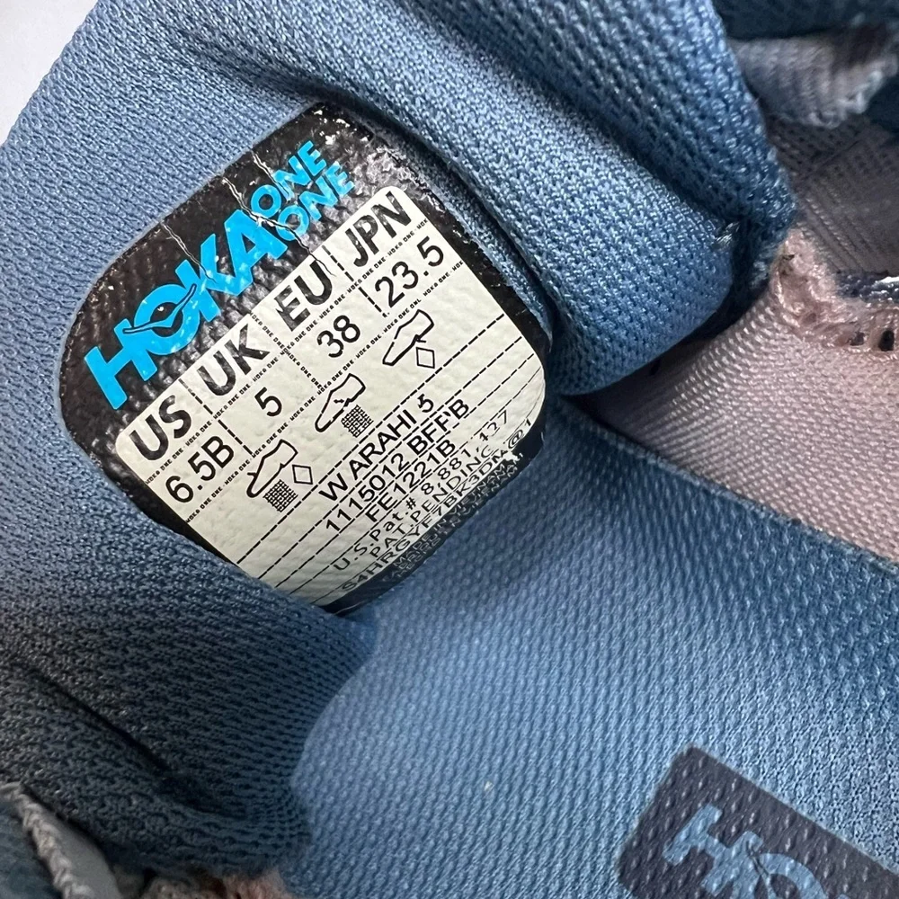 HOKA One One W AHARI 5 Women's Running Shoes White/Blue/Pink Size 6.5B - Picture 7 of 8